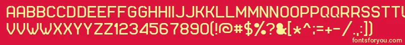 Ft51 Font – Yellow Fonts on Red Background