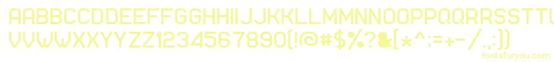 Ft51 Font – Yellow Fonts on White Background