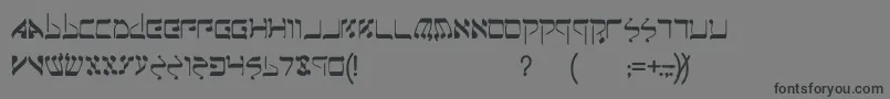 Jerusalem Font – Black Fonts on Gray Background