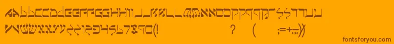 Jerusalem Font – Brown Fonts on Orange Background