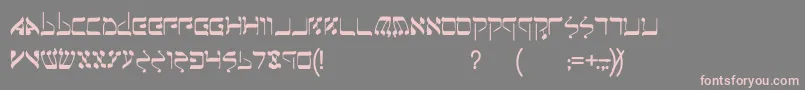 Jerusalem Font – Pink Fonts on Gray Background