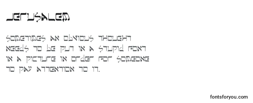 Обзор шрифта Jerusalem