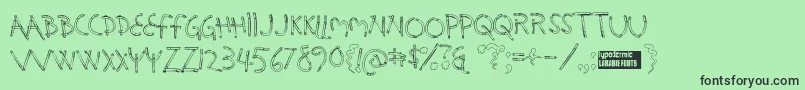 Holysmok Font – Black Fonts on Green Background