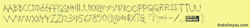 Holysmok Font – Black Fonts on Yellow Background