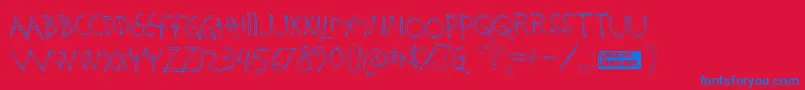 Holysmok Font – Blue Fonts on Red Background