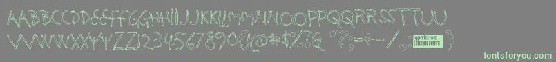 Holysmok Font – Green Fonts on Gray Background