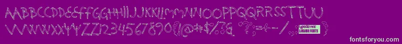 Holysmok Font – Green Fonts on Purple Background