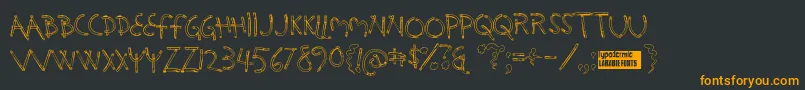 Holysmok Font – Orange Fonts on Black Background