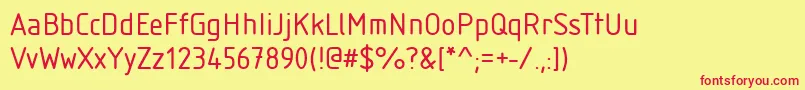 Шрифт StIsonorm – красные шрифты на жёлтом фоне