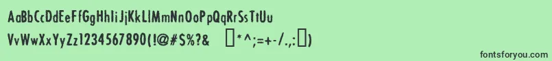 BonViver Font – Black Fonts on Green Background