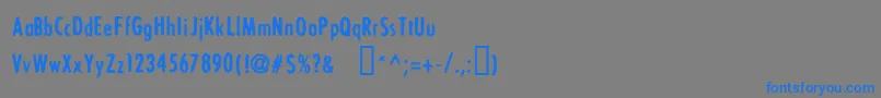 フォントBonViver – 灰色の背景に青い文字