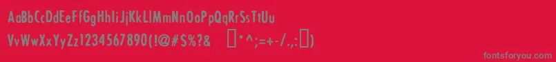 BonViver Font – Gray Fonts on Red Background