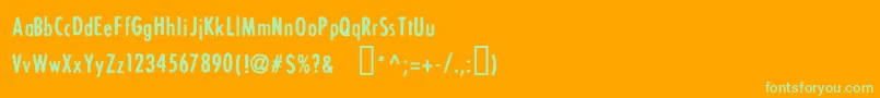 BonViver Font – Green Fonts on Orange Background