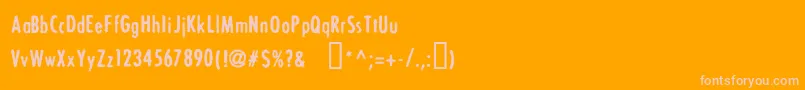 BonViver Font – Pink Fonts on Orange Background