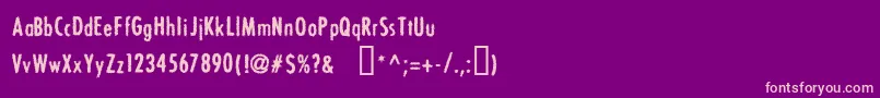 Czcionka BonViver – różowe czcionki na fioletowym tle
