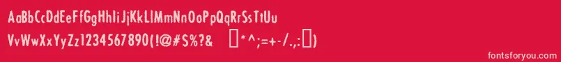 BonViver Font – Pink Fonts on Red Background