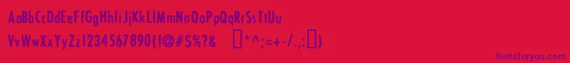 フォントBonViver – 赤い背景に紫のフォント