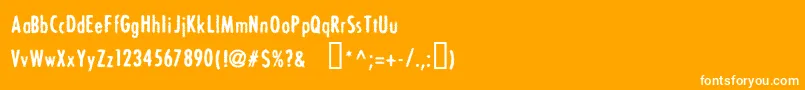 BonViver Font – White Fonts on Orange Background