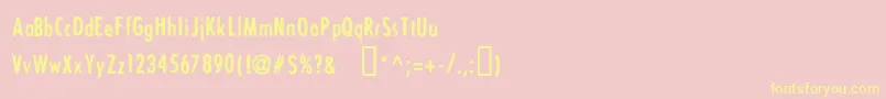 BonViver Font – Yellow Fonts on Pink Background