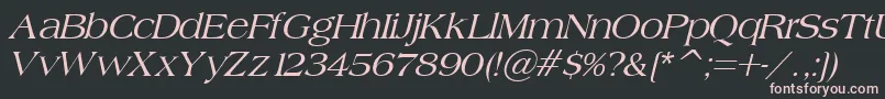 BroadsheetLdoItalic Font – Pink Fonts on Black Background