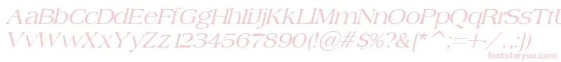 BroadsheetLdoItalic Font – Pink Fonts on White Background