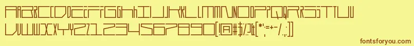 Durmstrong Font – Brown Fonts on Yellow Background