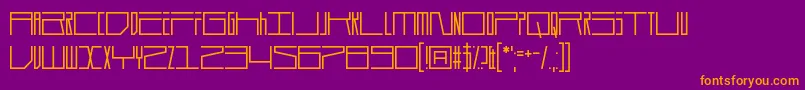 Durmstrong Font – Orange Fonts on Purple Background