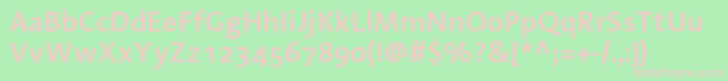 LinotypeAromaSemibold Font – Pink Fonts on Green Background