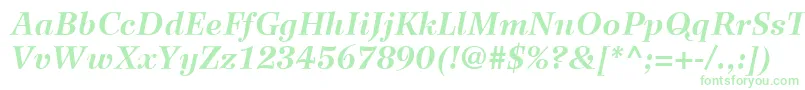 WilkeLt76BoldItalic-Schriftart – Grüne Schriften