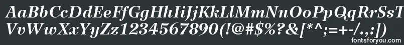 フォントWilkeLt76BoldItalic – 白い文字