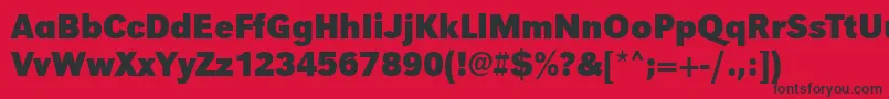 UrwgrotesktnarBold Font – Black Fonts on Red Background