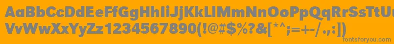 UrwgrotesktnarBold Font – Gray Fonts on Orange Background