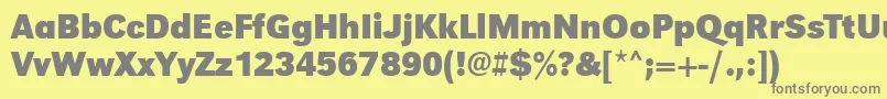UrwgrotesktnarBold Font – Gray Fonts on Yellow Background