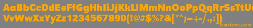 UrwgrotesktnarBold Font – Orange Fonts on Gray Background