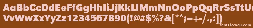 Police UrwgrotesktnarBold – polices roses sur fond brun