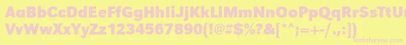 UrwgrotesktnarBold Font – Pink Fonts on Yellow Background