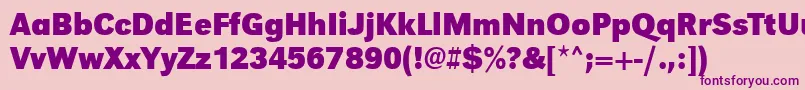 UrwgrotesktnarBold Font – Purple Fonts on Pink Background