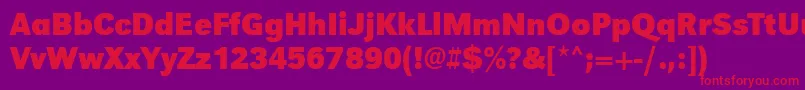 UrwgrotesktnarBold Font – Red Fonts on Purple Background