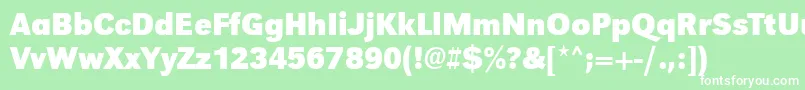 UrwgrotesktnarBold Font – White Fonts on Green Background