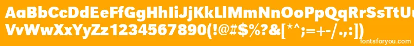 UrwgrotesktnarBold Font – White Fonts on Orange Background