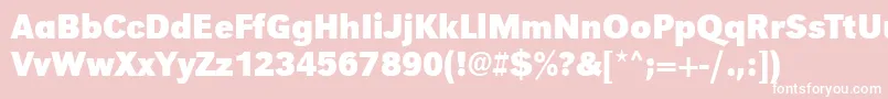 UrwgrotesktnarBold Font – White Fonts on Pink Background