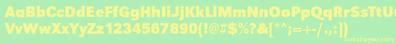 UrwgrotesktnarBold Font – Yellow Fonts on Green Background