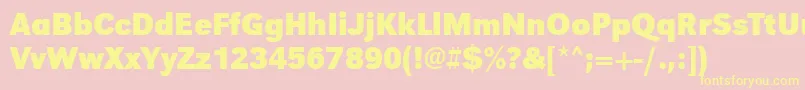 fuente UrwgrotesktnarBold – Fuentes Amarillas Sobre Fondo Rosa
