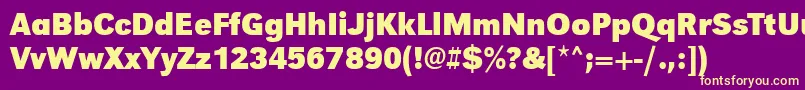 UrwgrotesktnarBold Font – Yellow Fonts on Purple Background