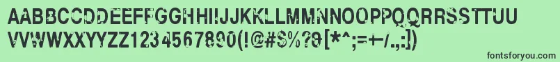 HelloFinland Font – Black Fonts on Green Background