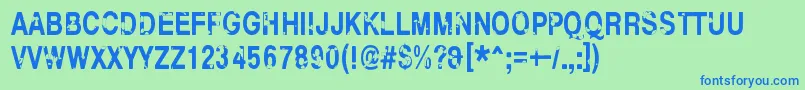 HelloFinland Font – Blue Fonts on Green Background