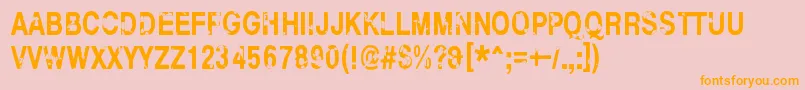 HelloFinland Font – Orange Fonts on Pink Background