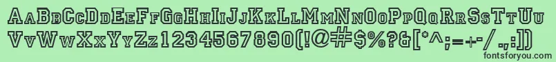 Police PrincipalRegularDb – polices noires sur fond vert