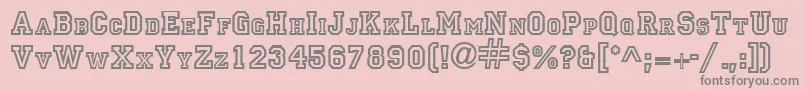 PrincipalRegularDb Font – Gray Fonts on Pink Background