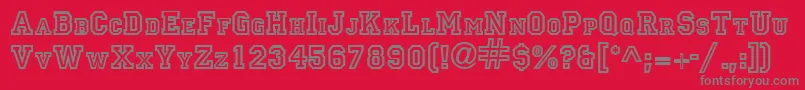 PrincipalRegularDb Font – Gray Fonts on Red Background